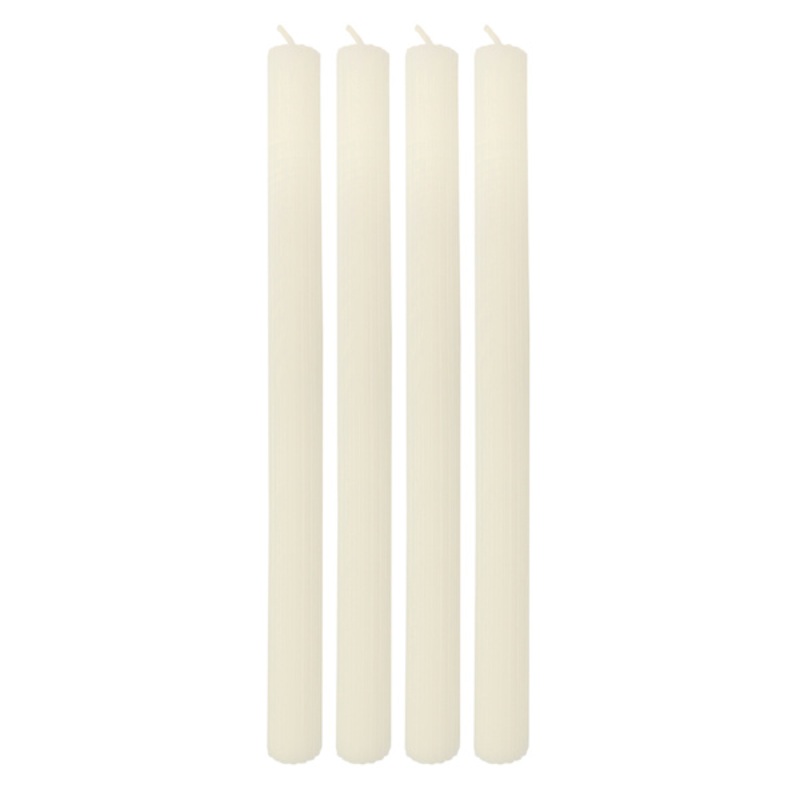 Tracey Boyd 4-Pack White Unscented Taper Candles, 10″