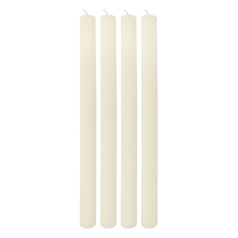 Tracey Boyd 4-Pack White Unscented Taper Candles, 10.24″