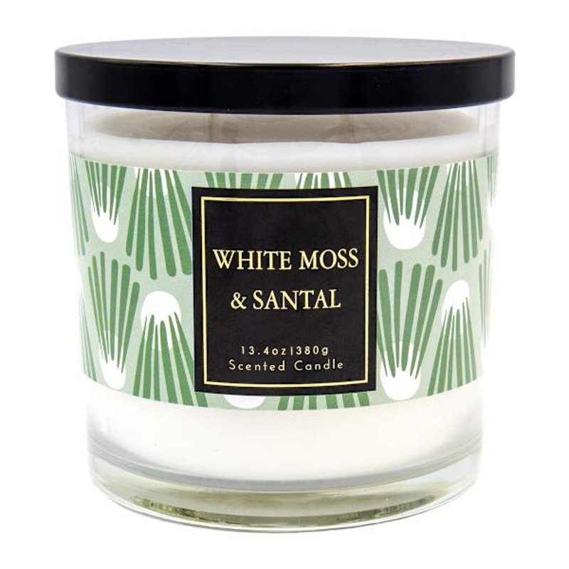 White Moss & Santal Scented Jar Candle, 13.4oz