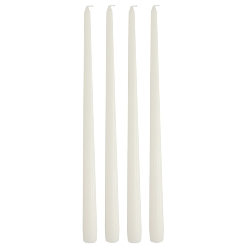 Willow Crossley 6-Pack White Unscented Taper Candles, 15″