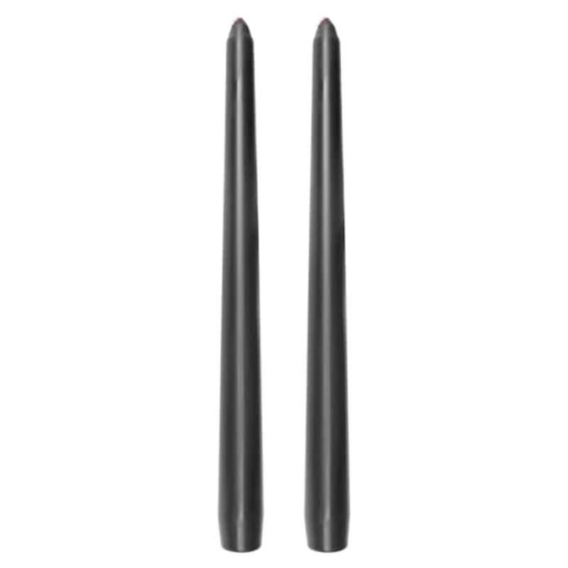 2-Pack Black & Red Bleeder Taper Candles