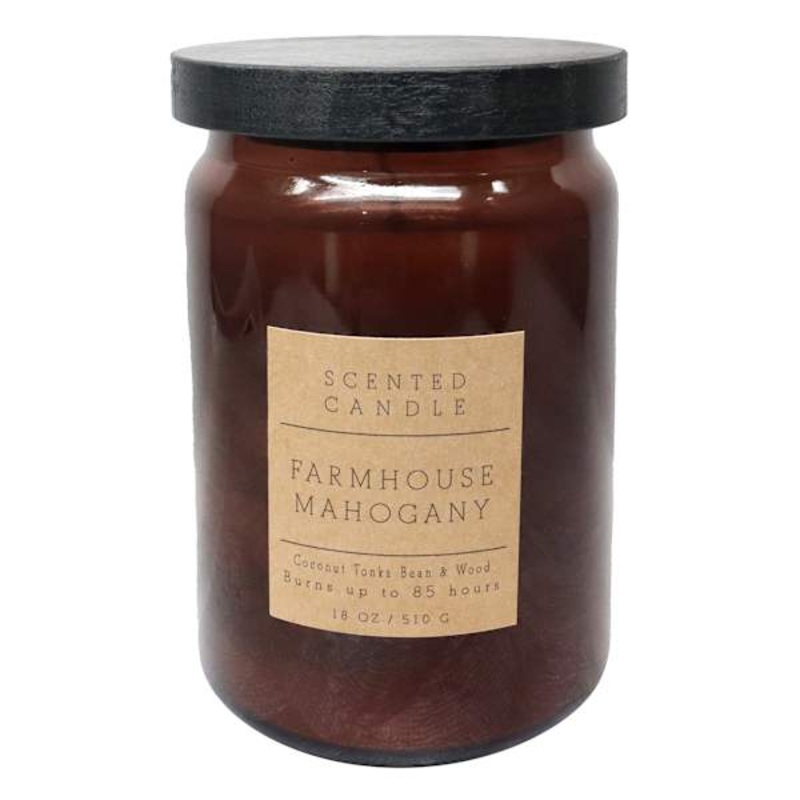 Farmhouse Mahogany Scented Jar Candle, 18oz