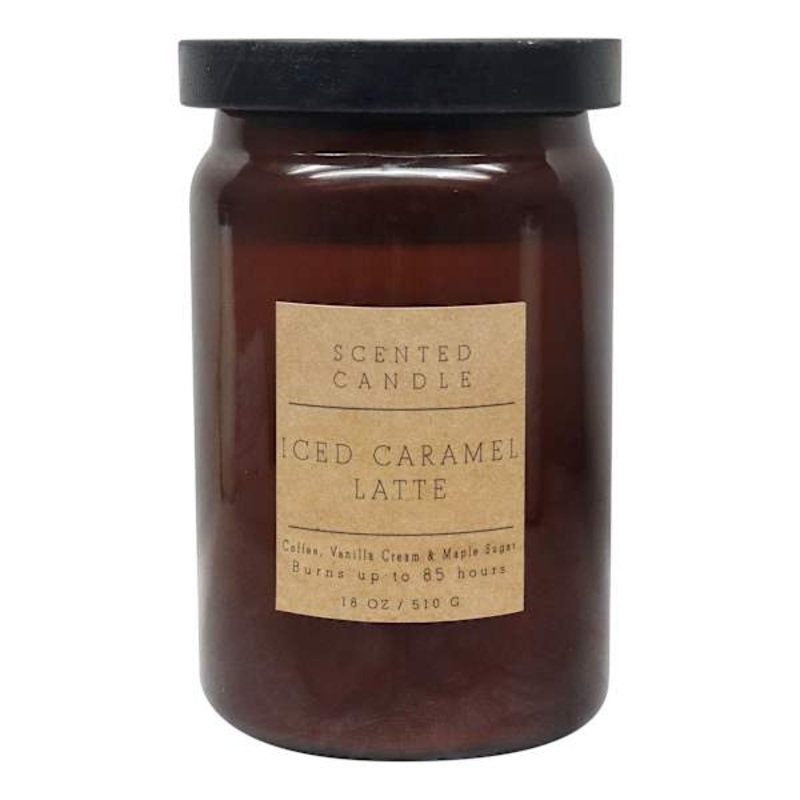 Iced Caramel Latte Scented Jar Candle, 18oz