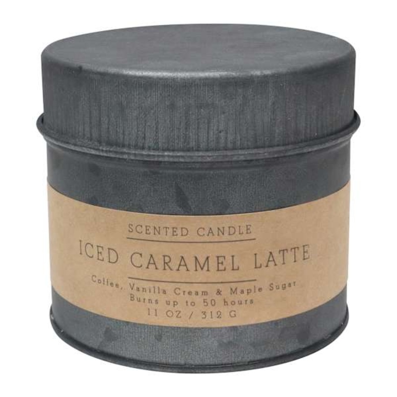 Iced Caramel Latte Scented Tin Candle, 11oz