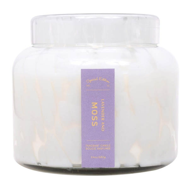 Lavender Moss Scented Confetti Glass Jar Candle, 24oz