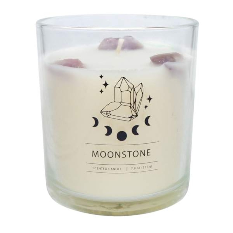 Purple Moonstone Crystal Jar Candle, 7.8oz