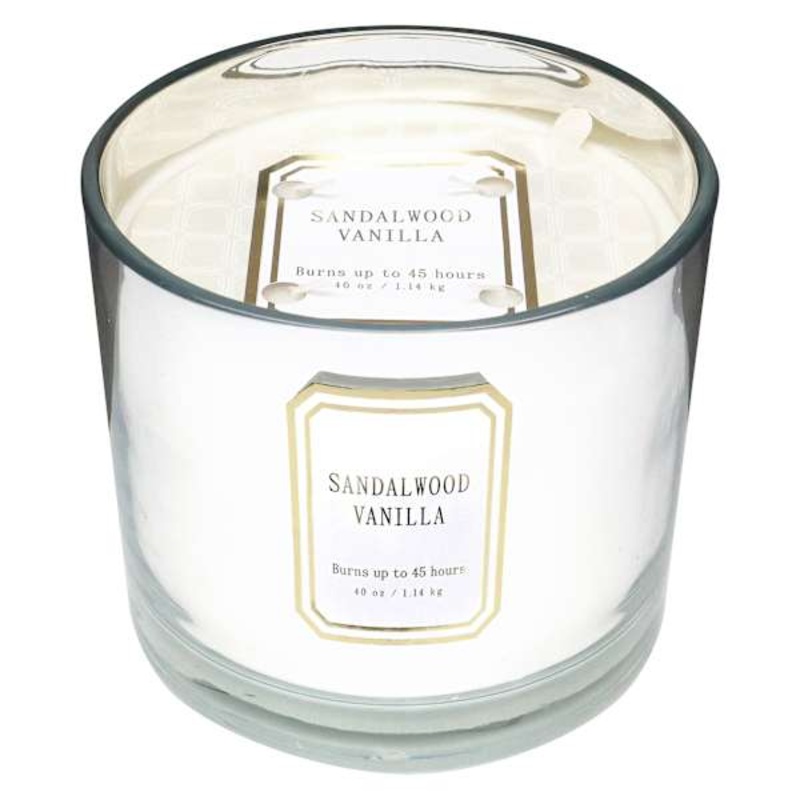 Sandalwood Vanilla Scented Jar Candle, 40oz