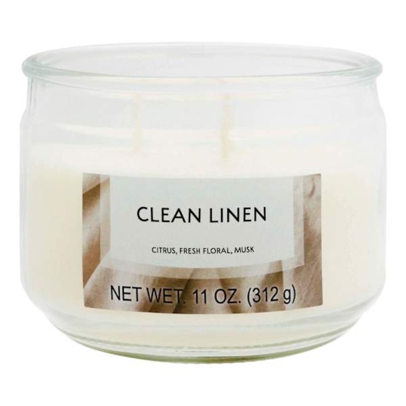 Clean Linen Scented Jar Candle, 11oz