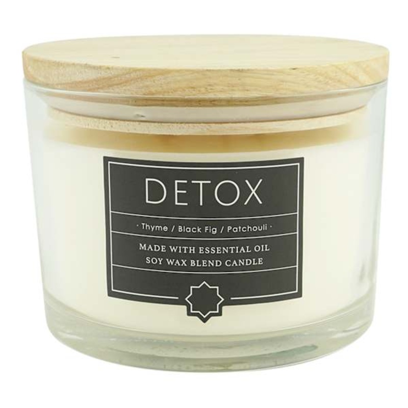 Detox Scented Glass Jar Candle, 16oz