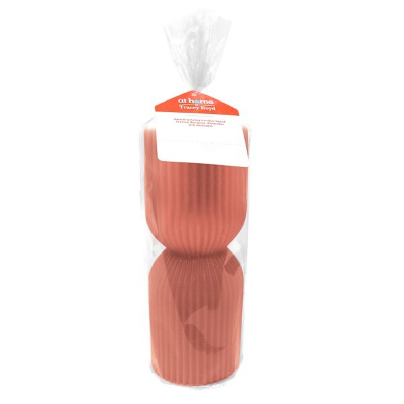 Tracey Boyd Pink Unscented Totem Pillar Candle, 3×8
