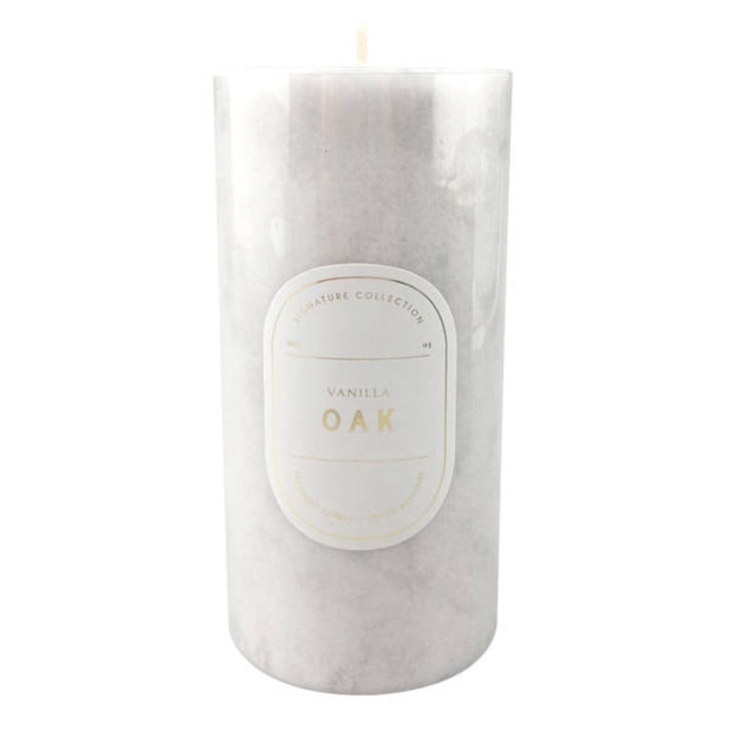 Vanilla Oak Scented Pillar Candle, 3×6