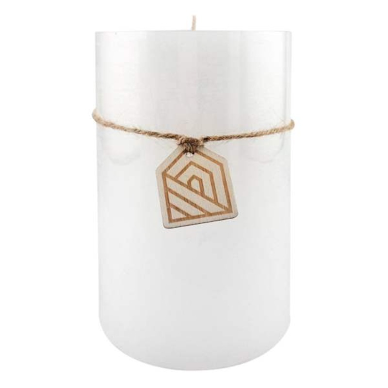 White Unscented Pillar Candle, 3×6