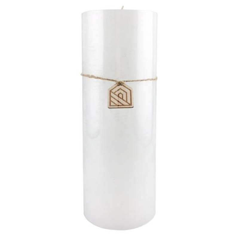 White Unscented Pillar Candle, 4×11