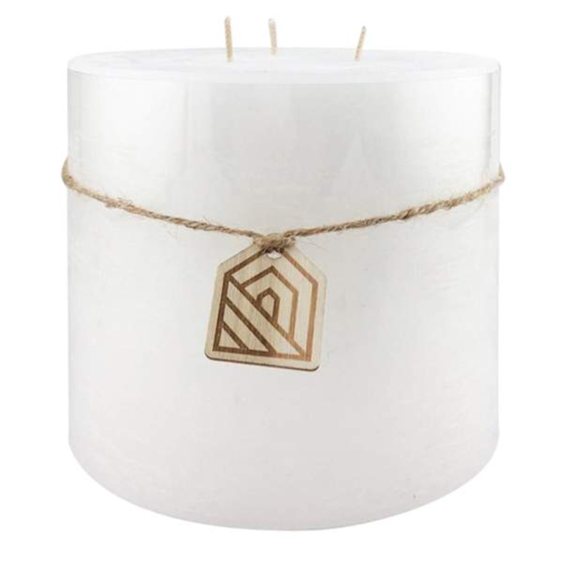 White Unscented Pillar Candle, 6×5