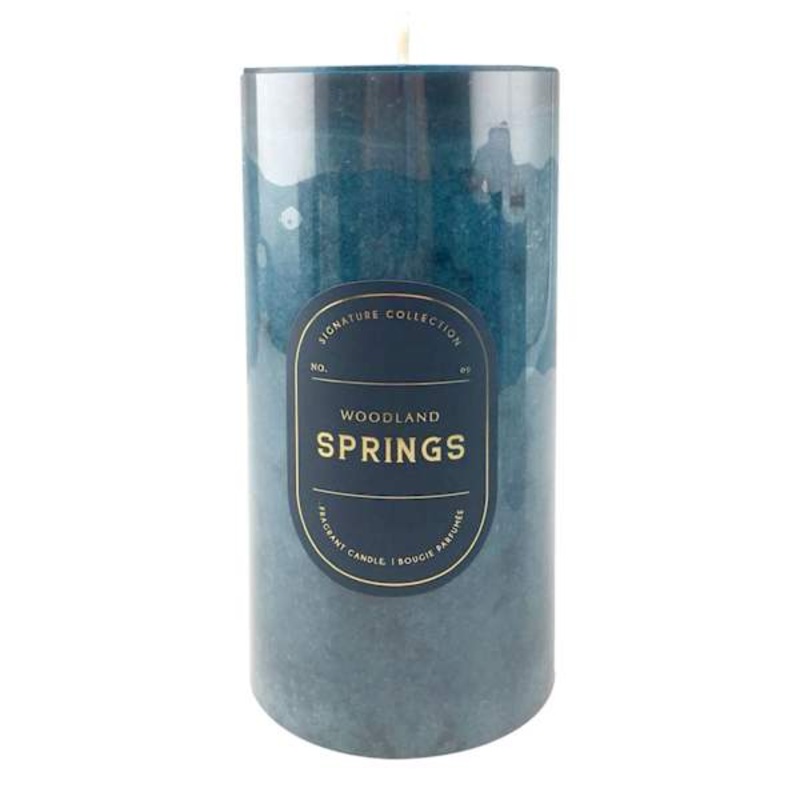 Woodland Springs Scented Pillar Candle, 3×6