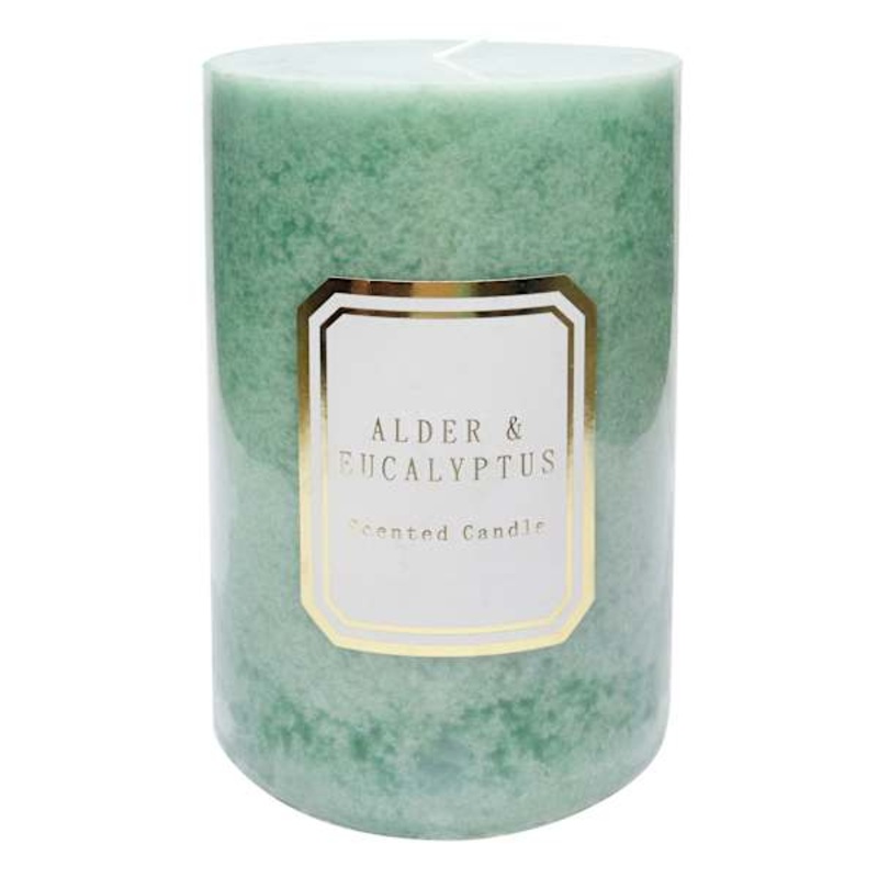 Alder & Eucalyptus Scented Pillar Candle, 4×6