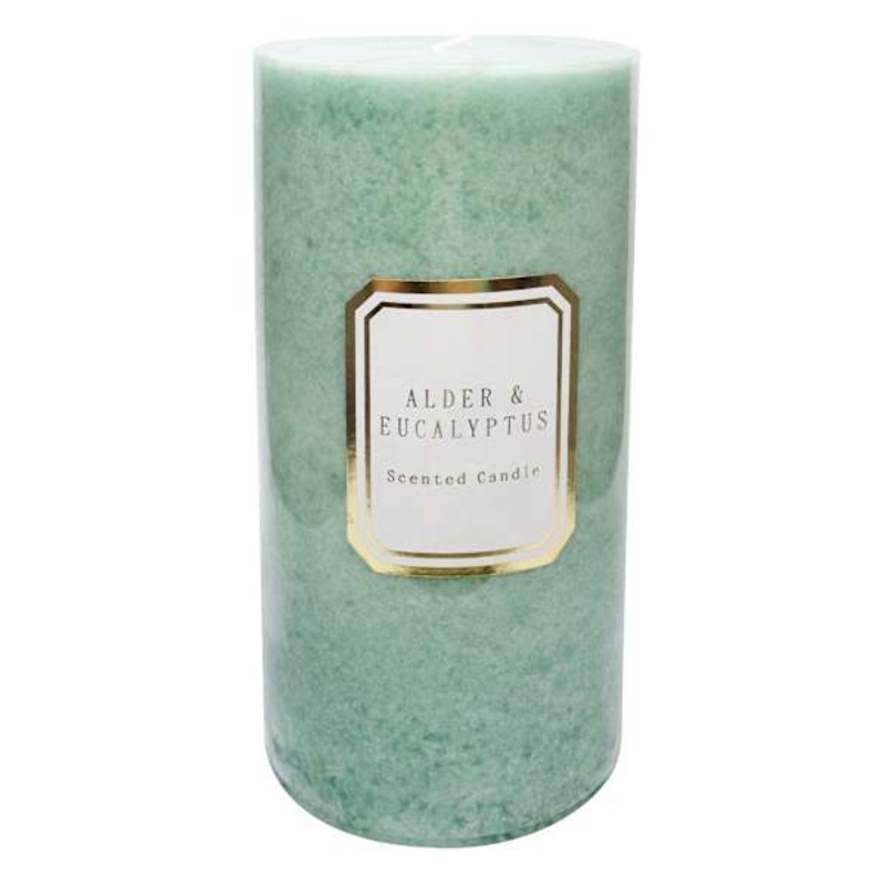Alder & Eucalyptus Scented Pillar Candle, 4×8