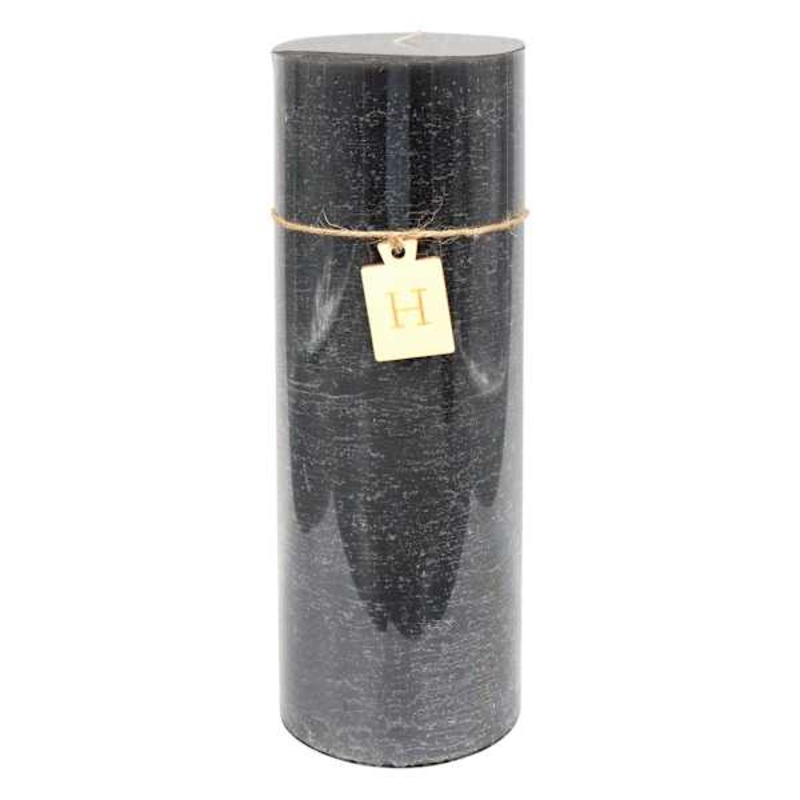 Black Unscented Pillar Candle, 4×11
