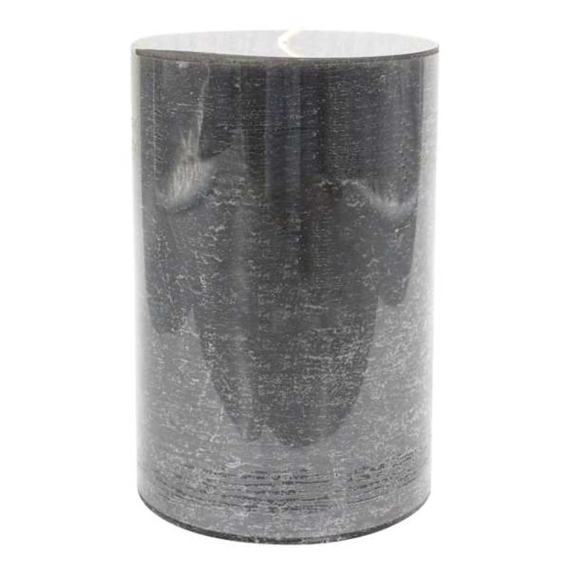 Black Unscented Pillar Candle, 4×6