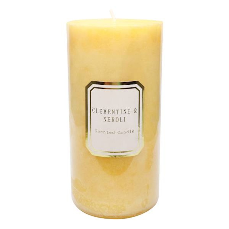 Clementine & Neroli Scented Pillar Candle, 3×6