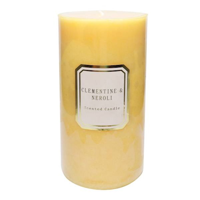 Clementine & Neroli Scented Pillar Candle, 4×8