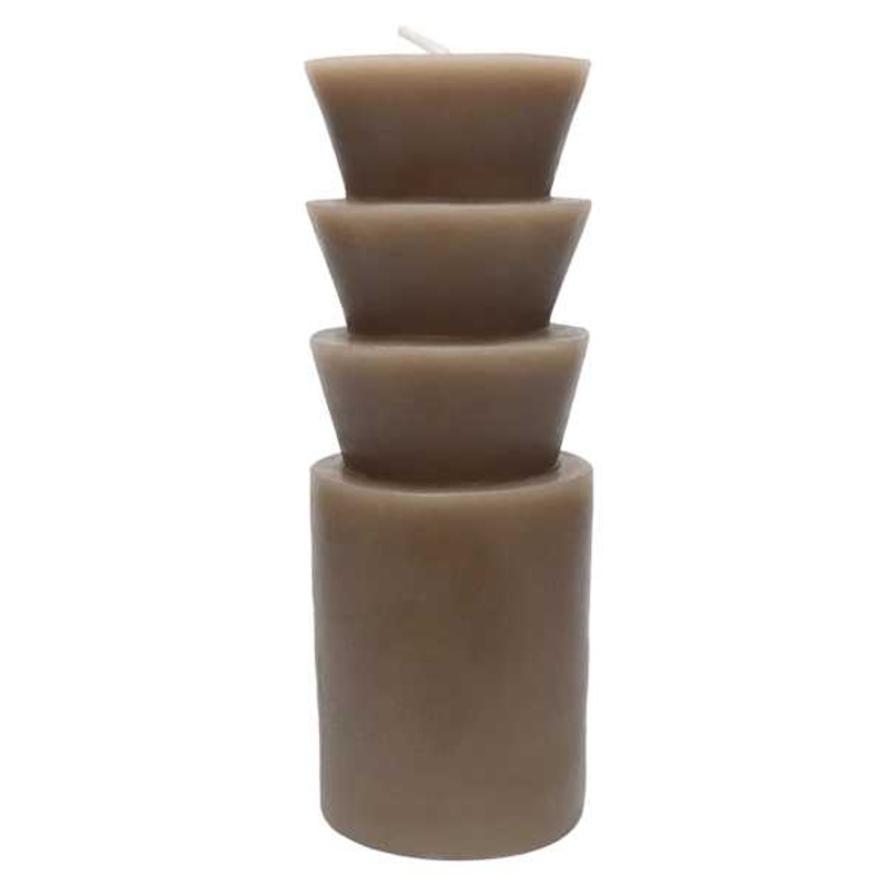 Crosby St. Brown Unscented Totem Pillar Candle, 2×6