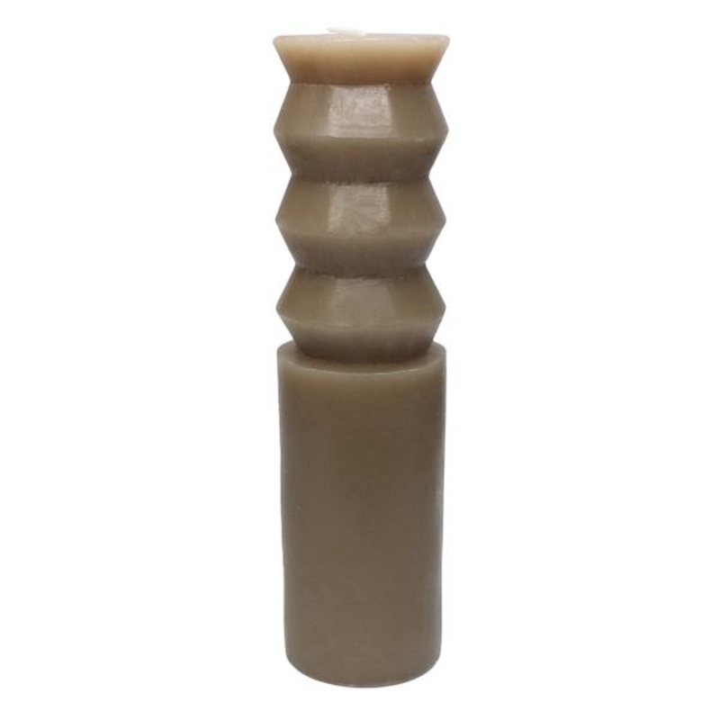 Crosby St. Brown Unscented Totem Pillar Candle, 2×8