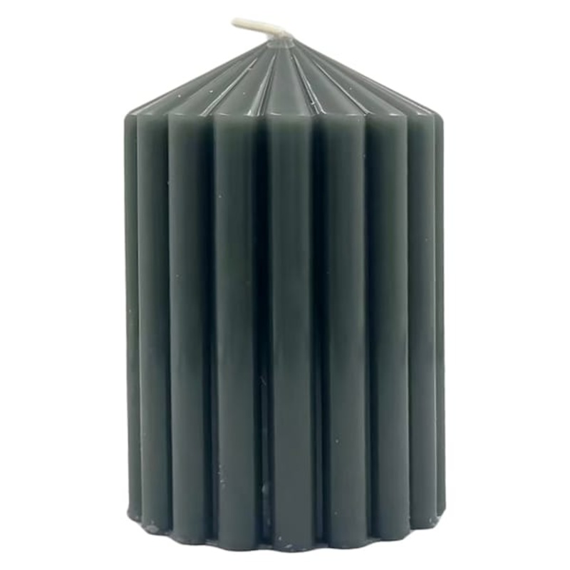 Emerald Pillar Candle, 3×4