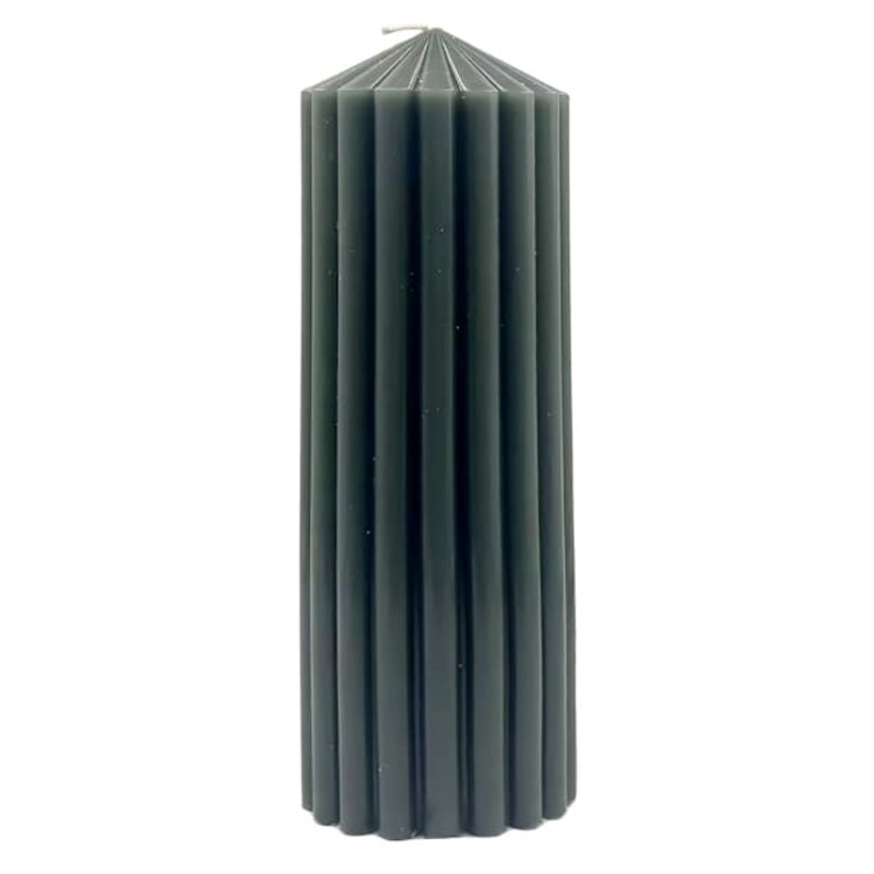 Emerald Pillar Candle, 3×8
