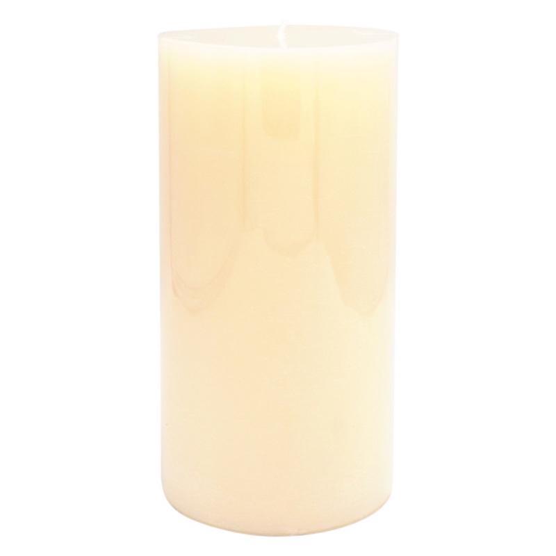 Ivory Unscented Pillar Candle, 4×8