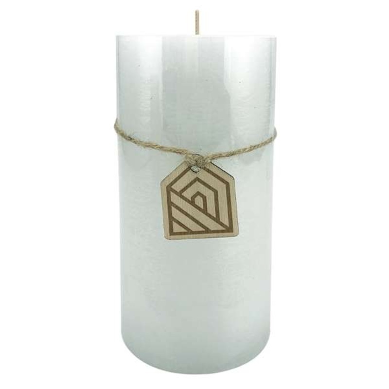 Light Blue Unscented Pillar Candle, 3×6
