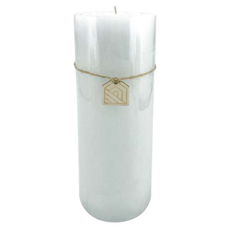 Light Blue Unscented Pillar Candle, 4×11