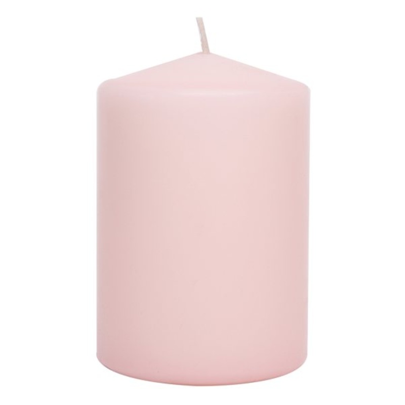 Light Pink Unscented Overdip Pillar Candle, 2.8×4