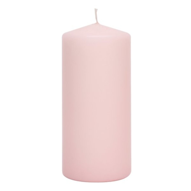 Light Pink Unscented Overdip Pillar Candle, 2.8×6