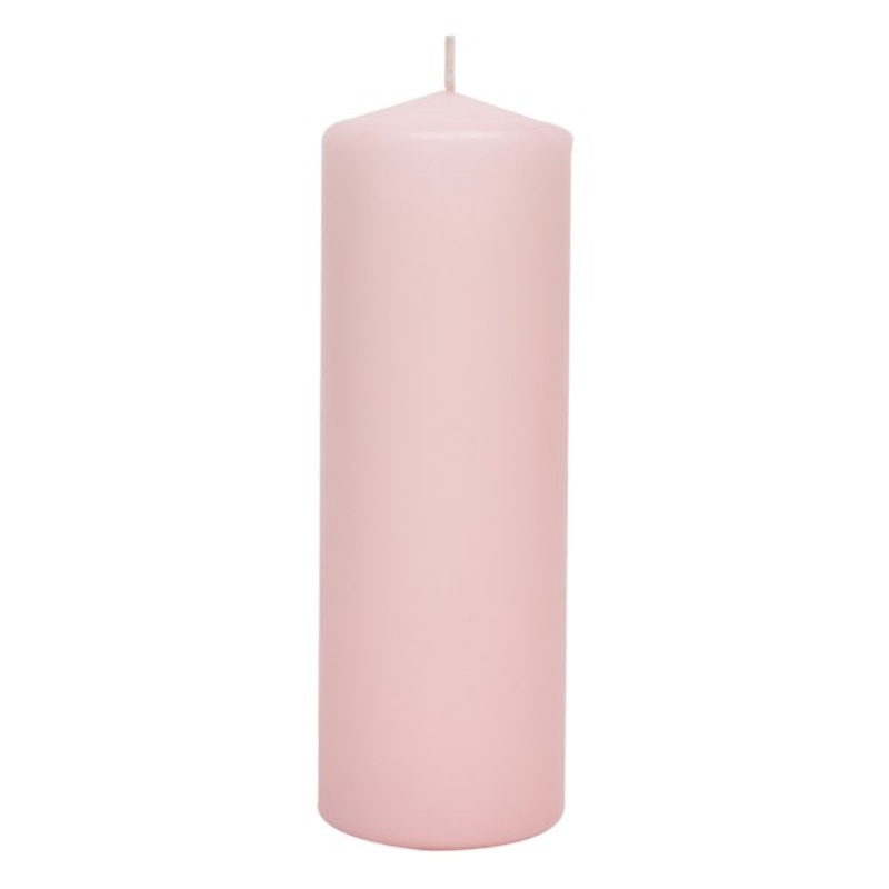 Light Pink Unscented Overdip Pillar Candle, 2.8×8