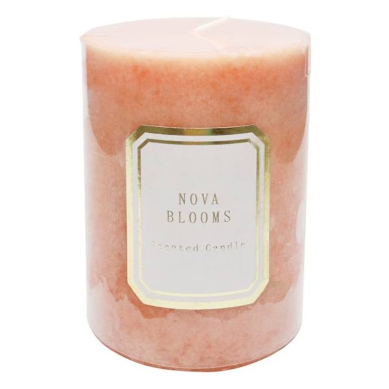 Nova Blooms Scented Pillar Candle, 3×4