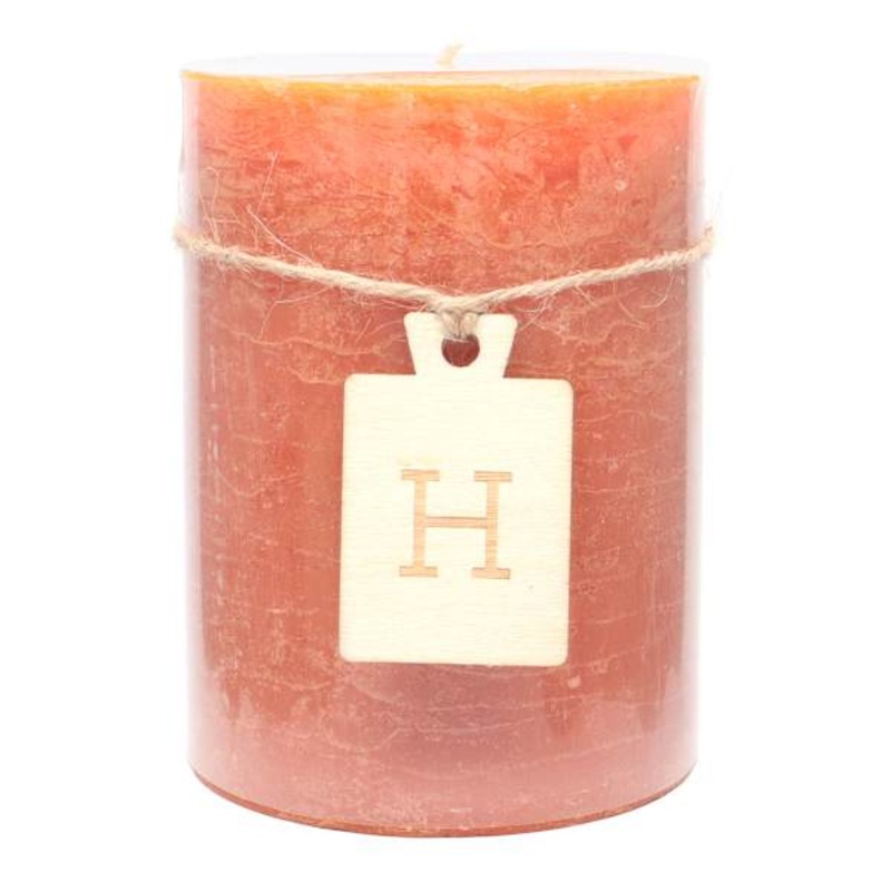 Orange Unscented Pillar Candle, 3×4