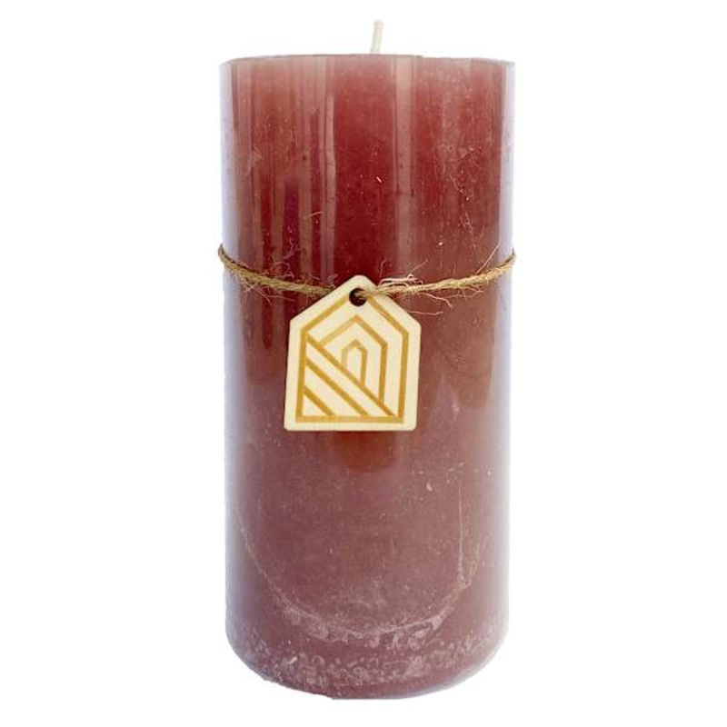 Peach Unscented Pillar Candle, 3×6