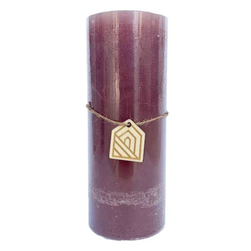 Peach Unscented Pillar Candle, 3×8