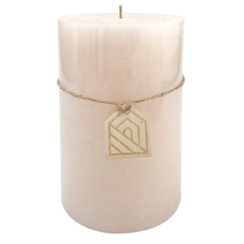 Pink Unscented Pillar Candle, 4×6