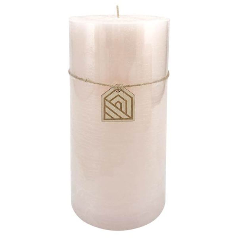 Pink Unscented Pillar Candle, 4×8