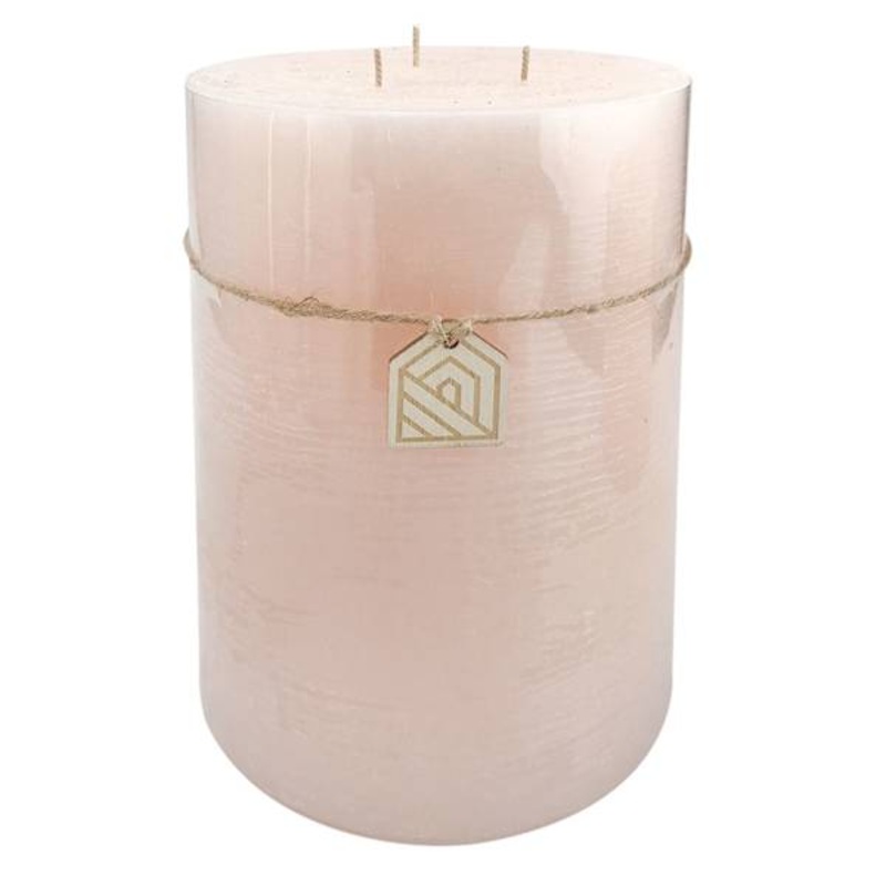 Pink Unscented Pillar Candle, 6×8