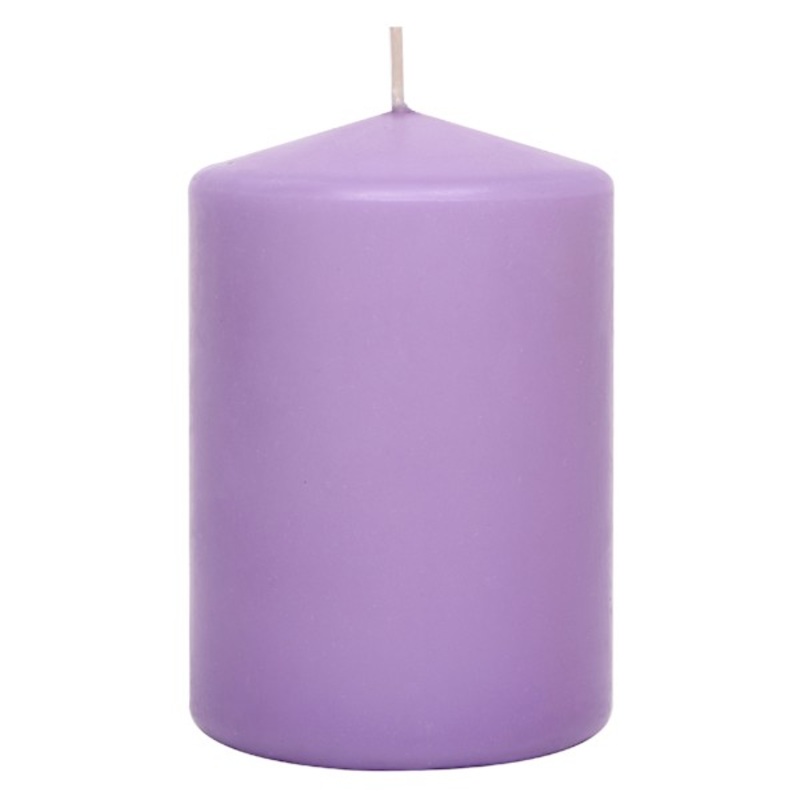 Purple Unscented Overdip Pillar Candle, 3×4