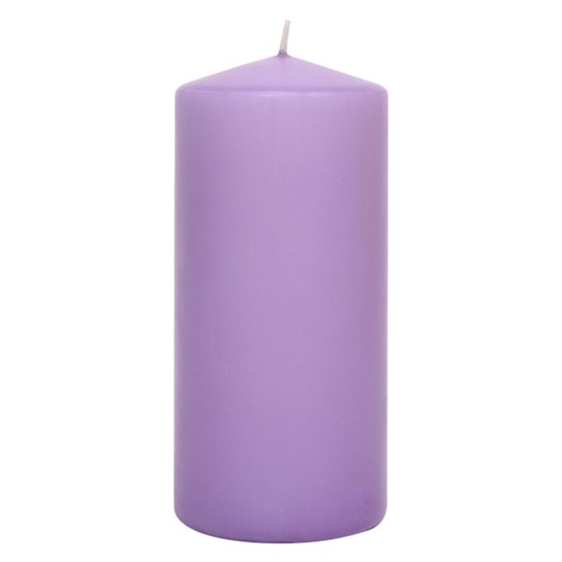 Purple Unscented Overdip Pillar Candle, 3×6