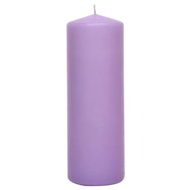 Purple Unscented Overdip Pillar Candle, 3×8