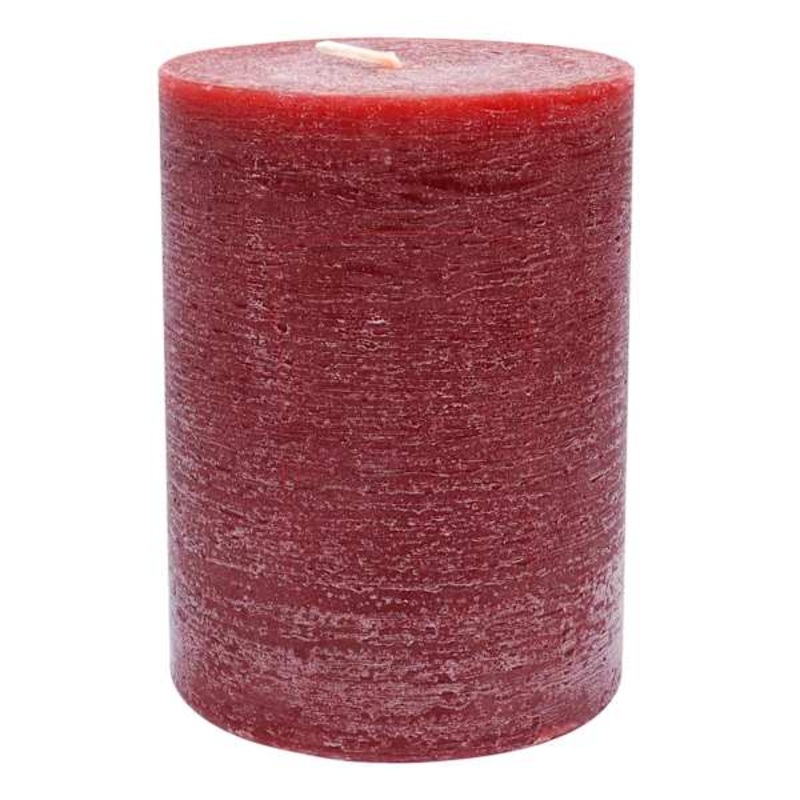 Red Unscented Pillar Candle, 3×4