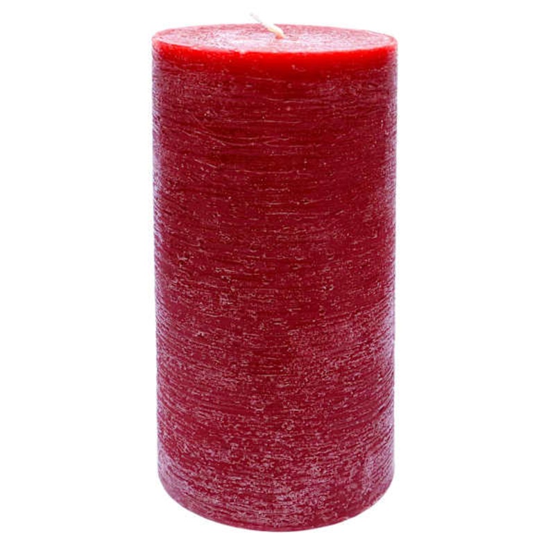 Red Unscented Pillar Candle, 3×6