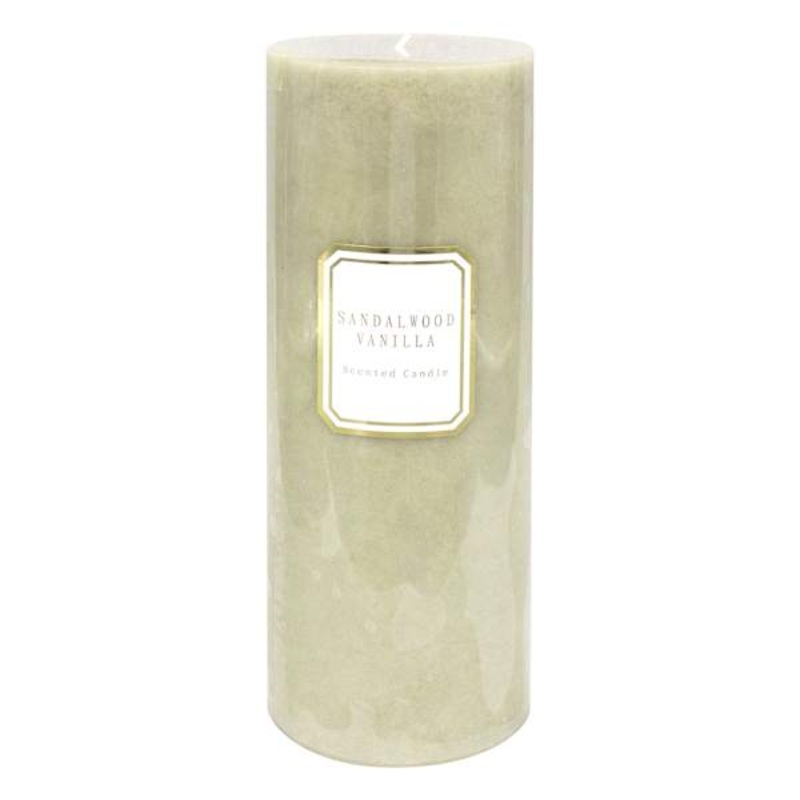 Sandalwood Vanilla Scented Pillar Candle, 4×11