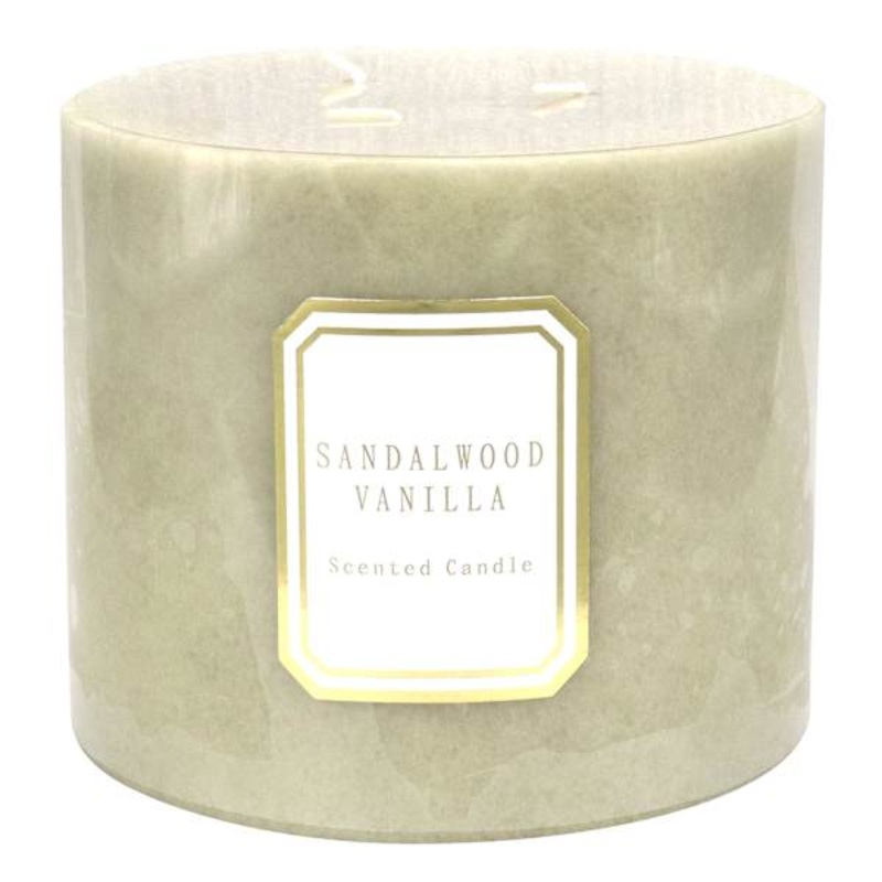 Sandalwood Vanilla Scented Pillar Candle, 6×5