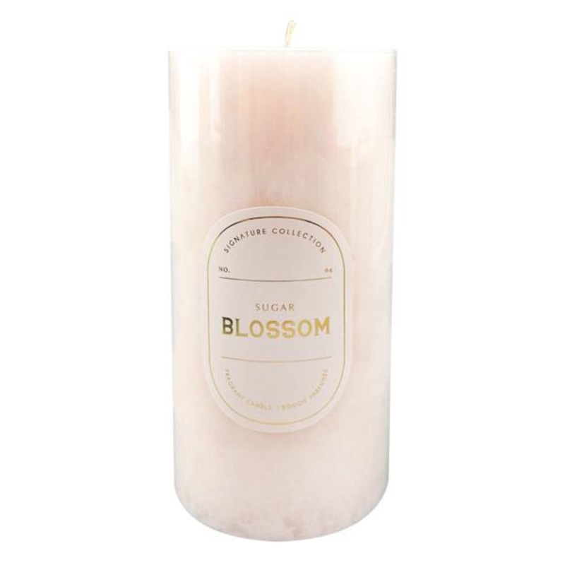 Sugar Blossom Scented Pillar Candle, 3×6